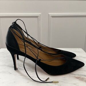 Aquazzura Fellini Lace-Up Heels